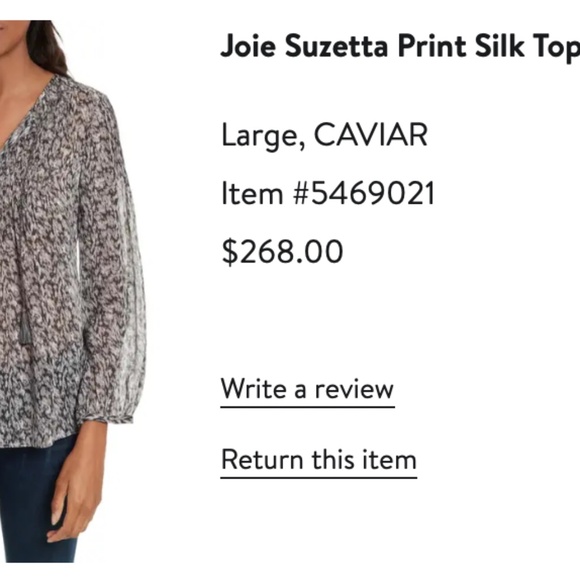 Joie Suzetta Print Silk Top - Picture 5 of 5